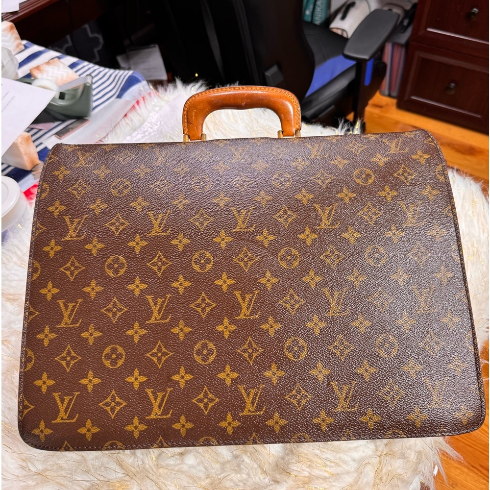 Louis vuitton Serviette Fermoir Briefcase business Bag Monogram - Picture 15 of 15